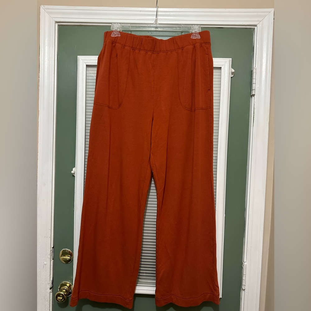 Old Navy 2pc set Cozy Knit Cowl sweatshirt + wide leg pants in Cider Sz Large - Picture 5 of 10